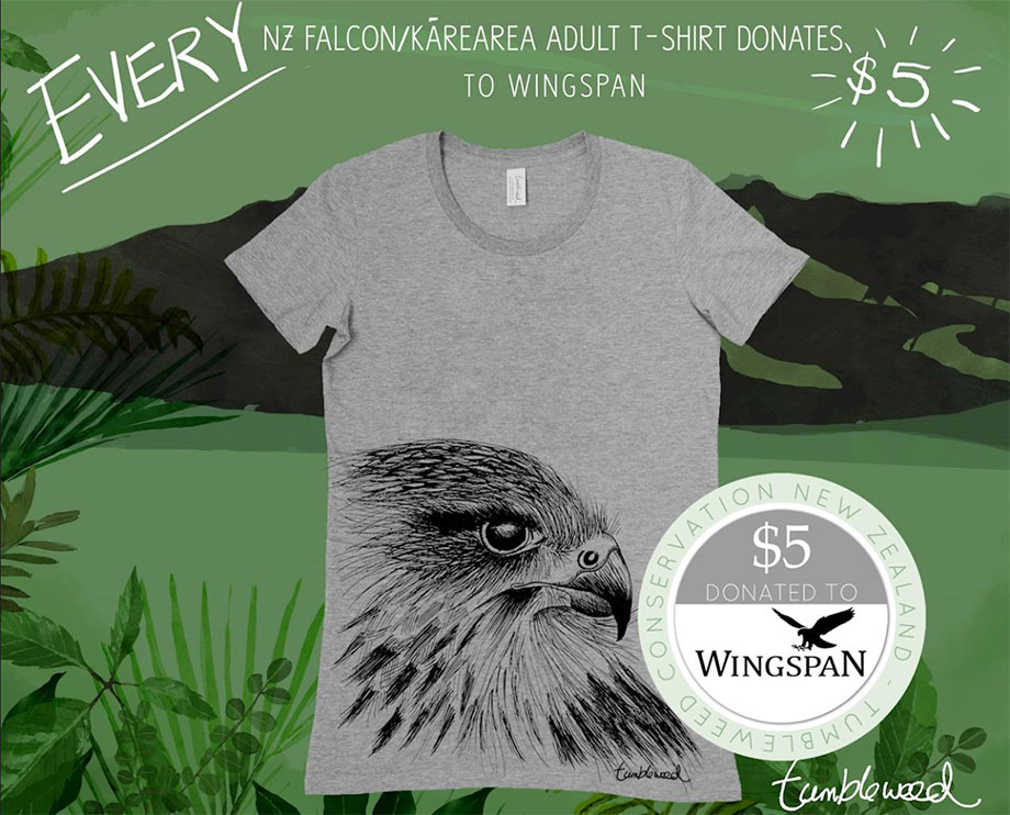 Tumbleweed Adult Falcon T-Shirts Wingspan Donations